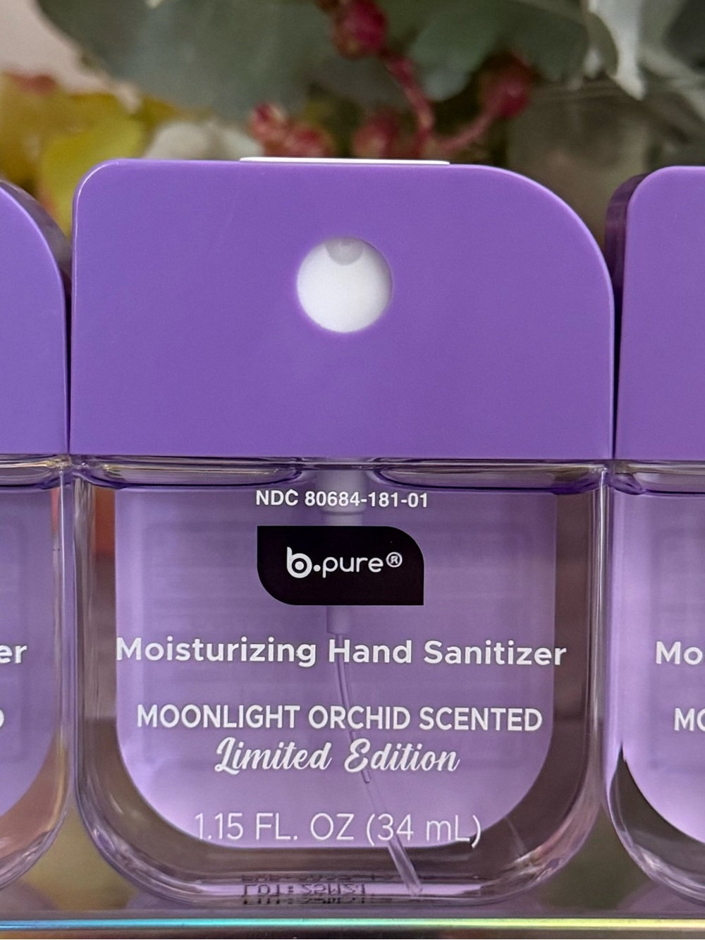 🆕🪻 b•pure LIMITED EDITION 3-PIECE “MOONLIGHT ORCHID” HAND SANITIZER SET. NEW. - Picture 2 of 4